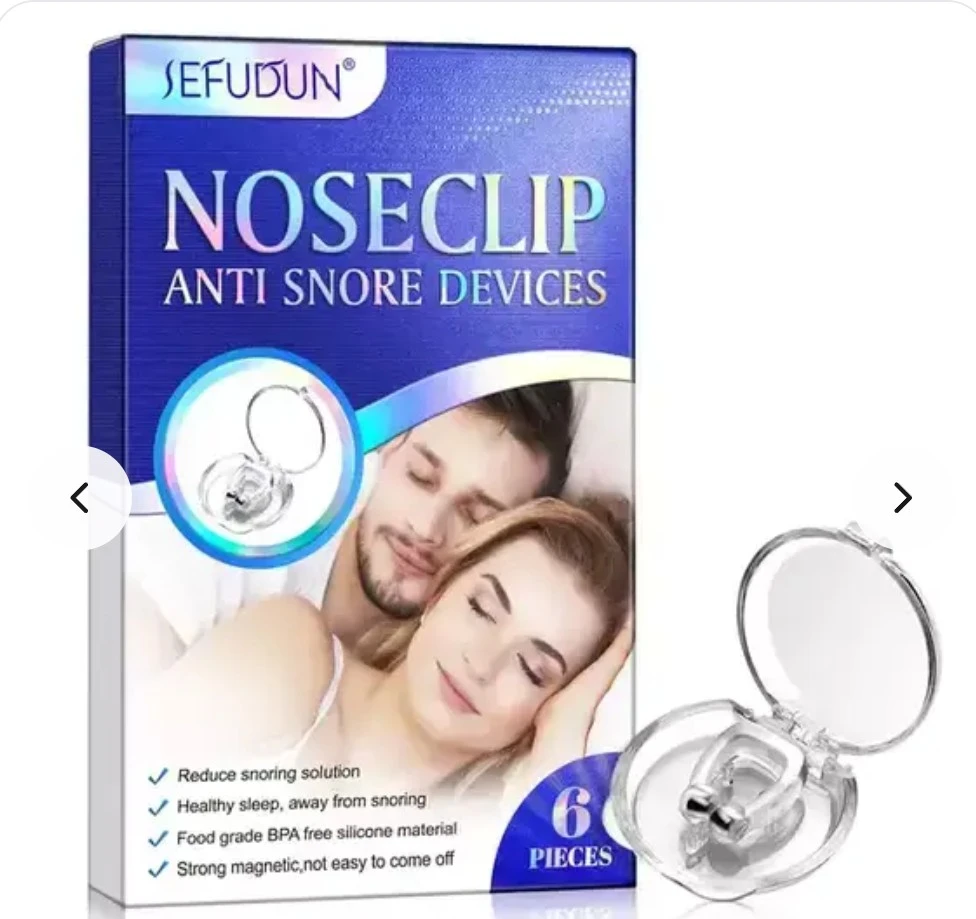 Anti-Snore Magnetic Silicone Nose Clip with Case - Sleep Aid Device